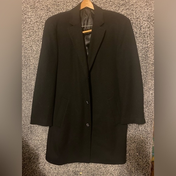 Men's Kenneth Cole Reaction Single-Breasted Classic Chesterfield Coat Size 42 S